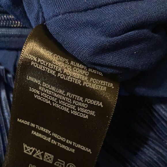 Anthropologie Maeve Sonata Jumpsuit Wide Leg Cropped Pleated Blue Size 4 NWT - Picture 16 of 16